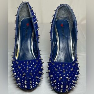 Styluxe Royal Blue Spiked Heels